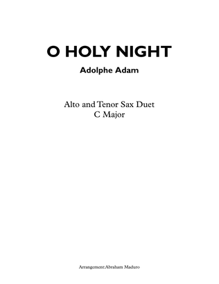 O Holy Night Alto and Tenor Saxophone Duet