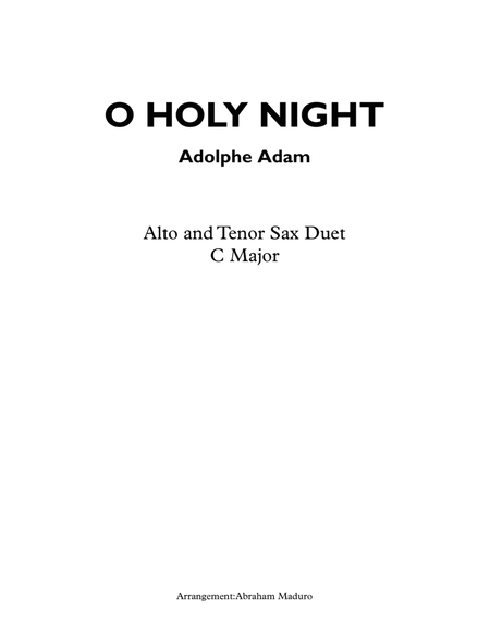 O Holy Night Alto and Tenor Saxophone Duet image number null