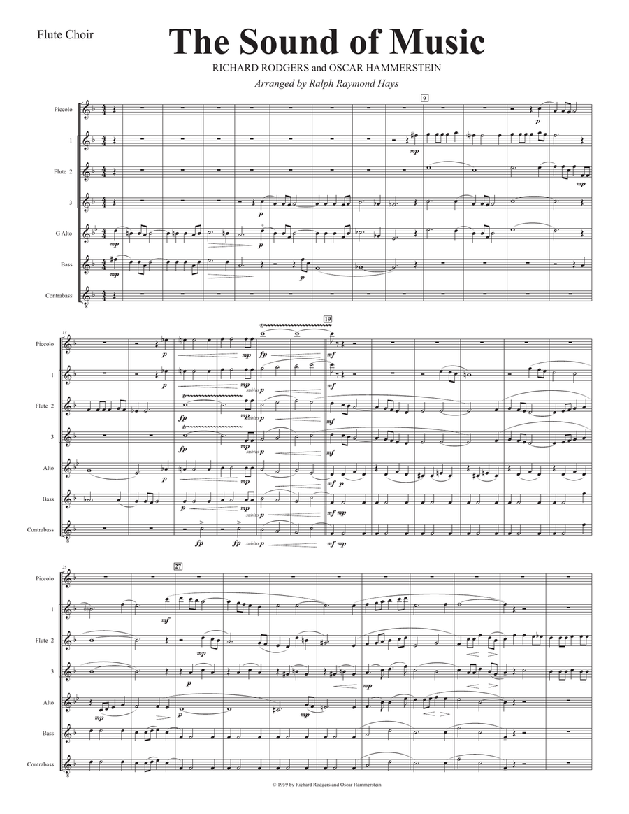 The Sound Of Music Flute Choir scores gallery preview page 2