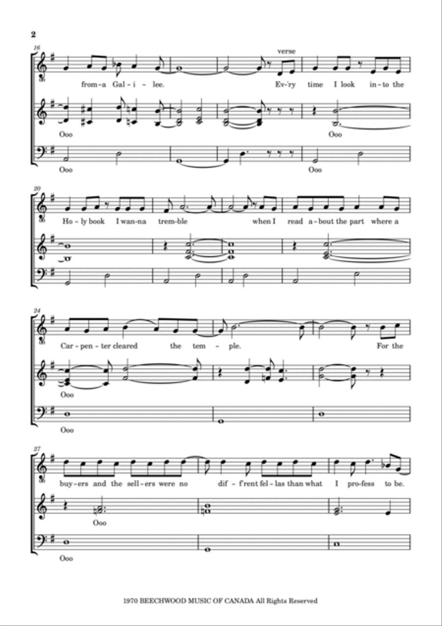 Put Your Hand In The Hand A Cappella scores gallery preview page 2
