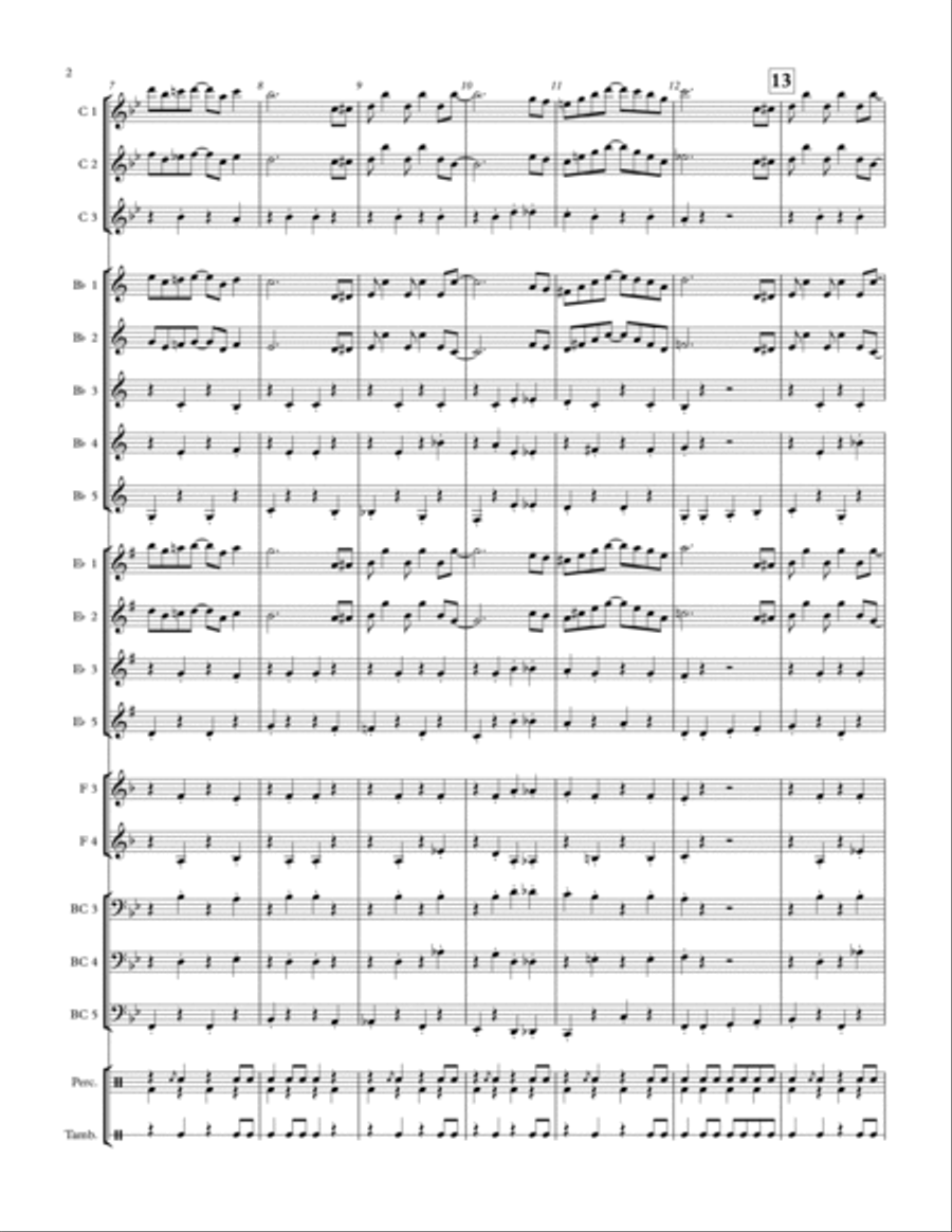 The Entertainer - Adaptable Quintet for Winds Concert Band scores gallery preview page 2