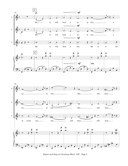 Rejoice and Sing on Christmas Morn! (SAT choir and piano) image number null