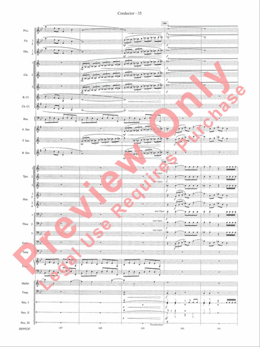 The Winds of Poseidon (from The Odyssey (Symphony No. 2)) Concert Band scores gallery preview page 39