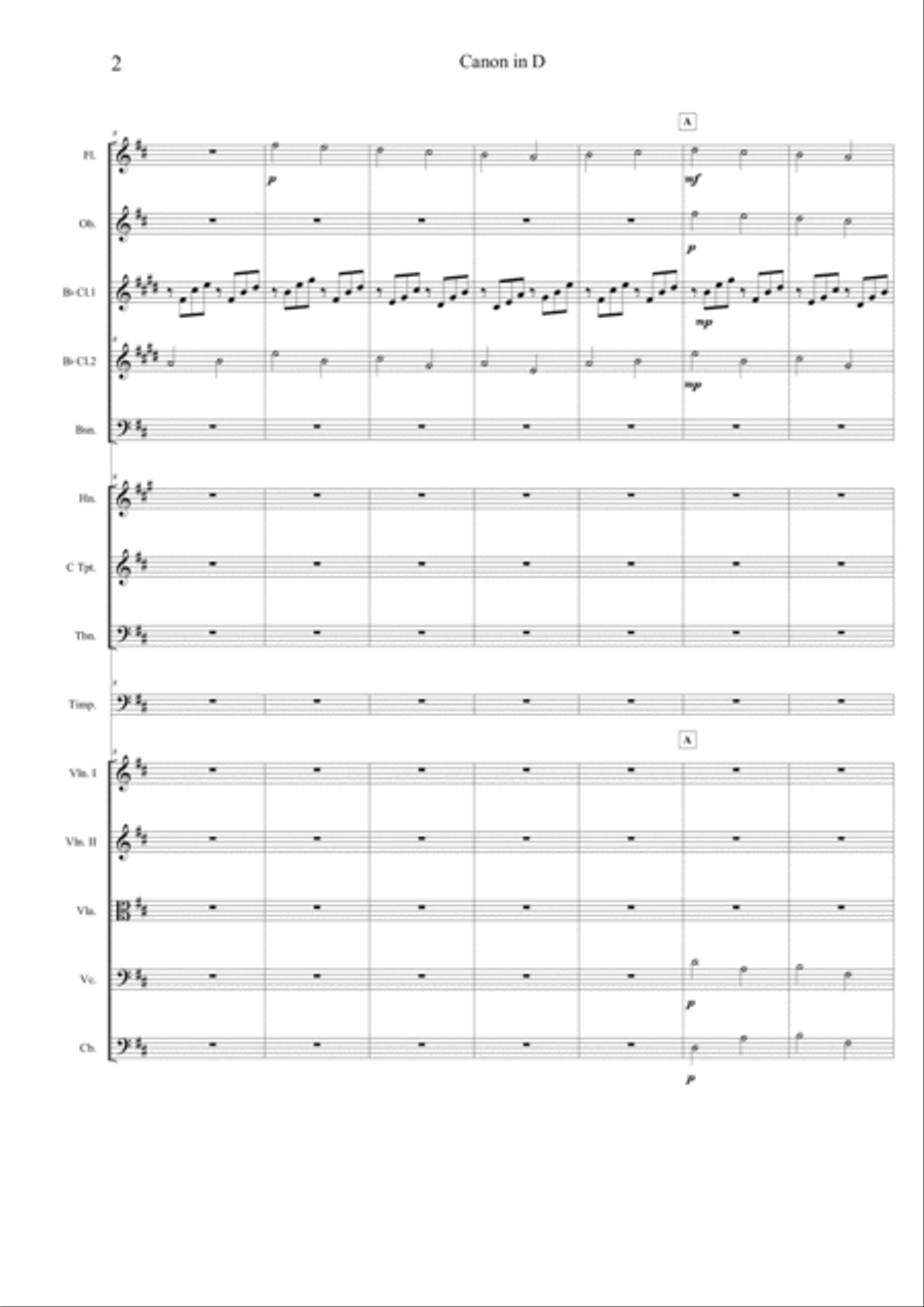 Pachelbel's Canon in D - Score and Parts Full Orchestra scores gallery preview page 4