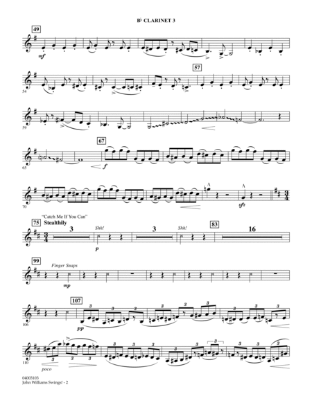 John Williams Swings! - Bb Clarinet 3