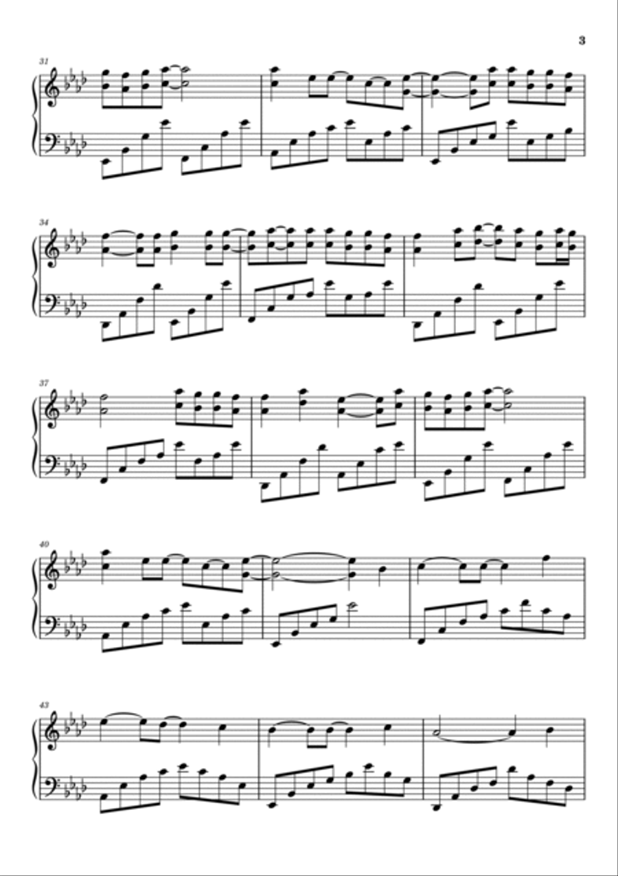 Everytime We Touch Piano Solo scores gallery preview page 3