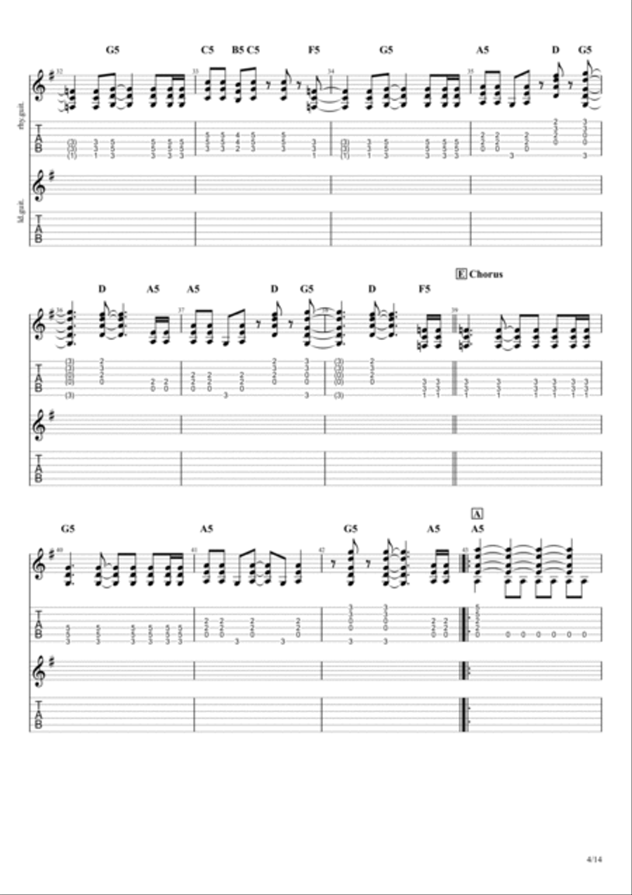 Finding My Way Electric Guitar scores gallery preview page 4
