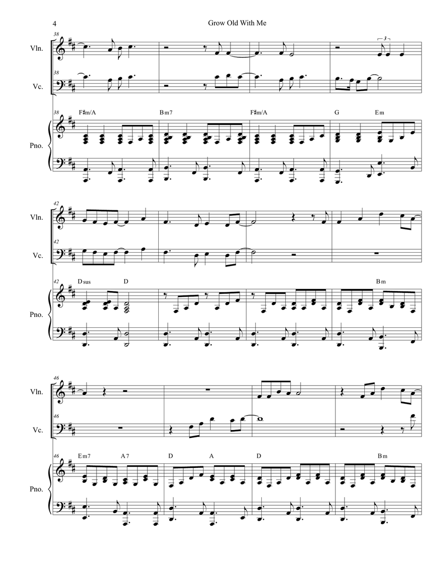 Grow Old With Me Piano Trio scores gallery preview page 4