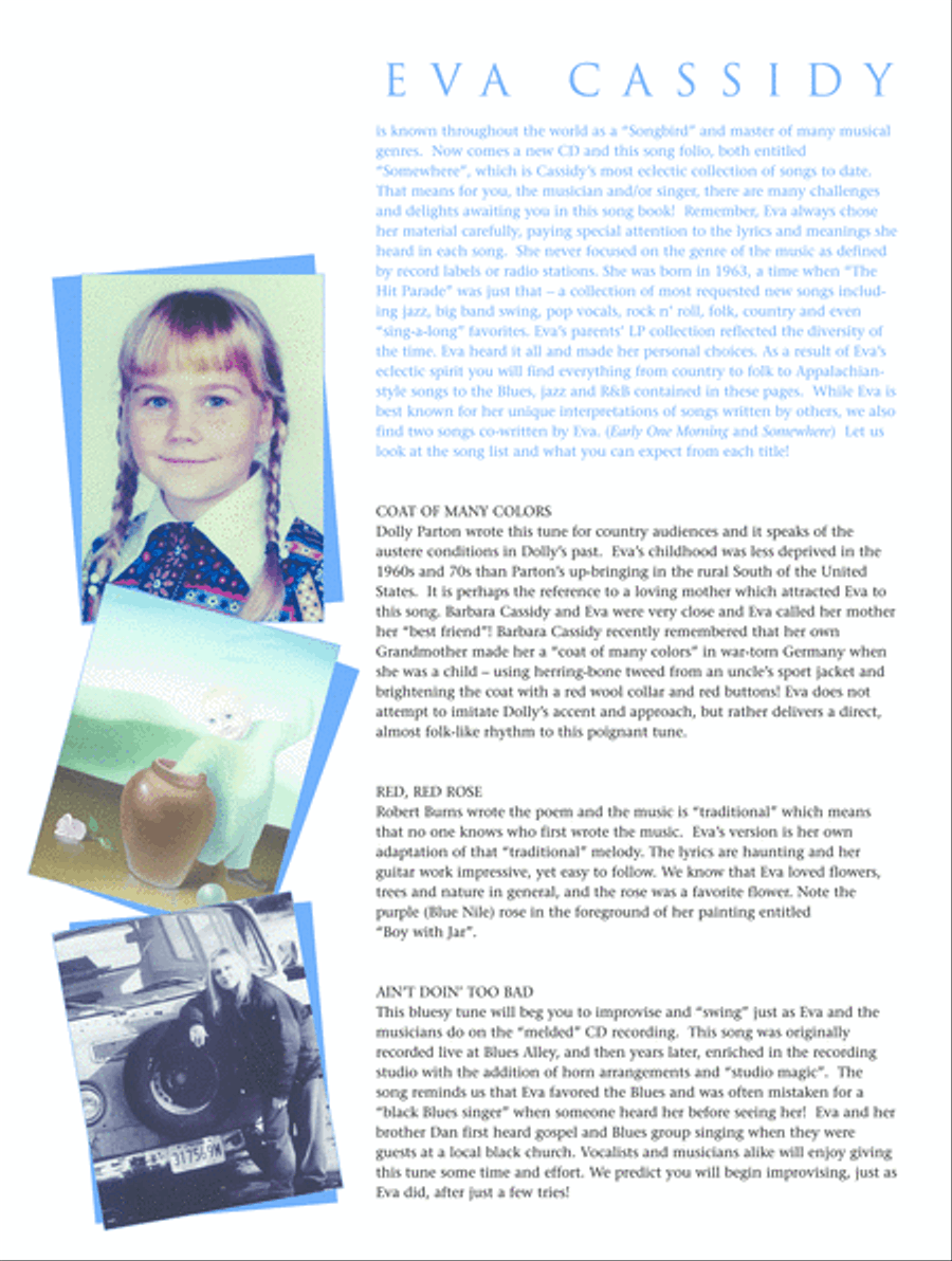 Eva Cassidy -- Somewhere Piano, Vocal, Guitar scores gallery preview page 2