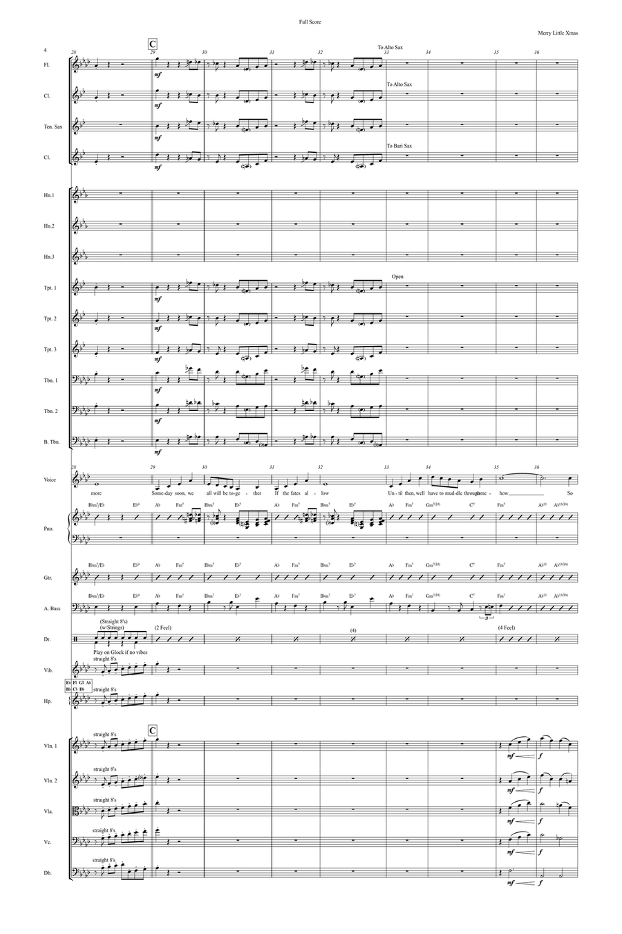 Have Yourself A Merry Little Christmas Full Orchestra scores gallery preview page 4