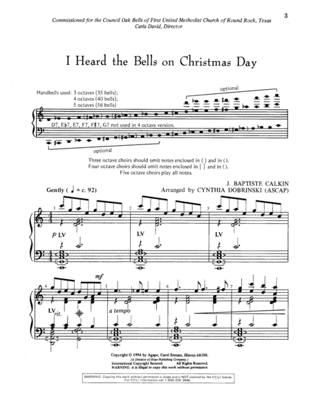 I Heard the Bells on Christmas Day image number null