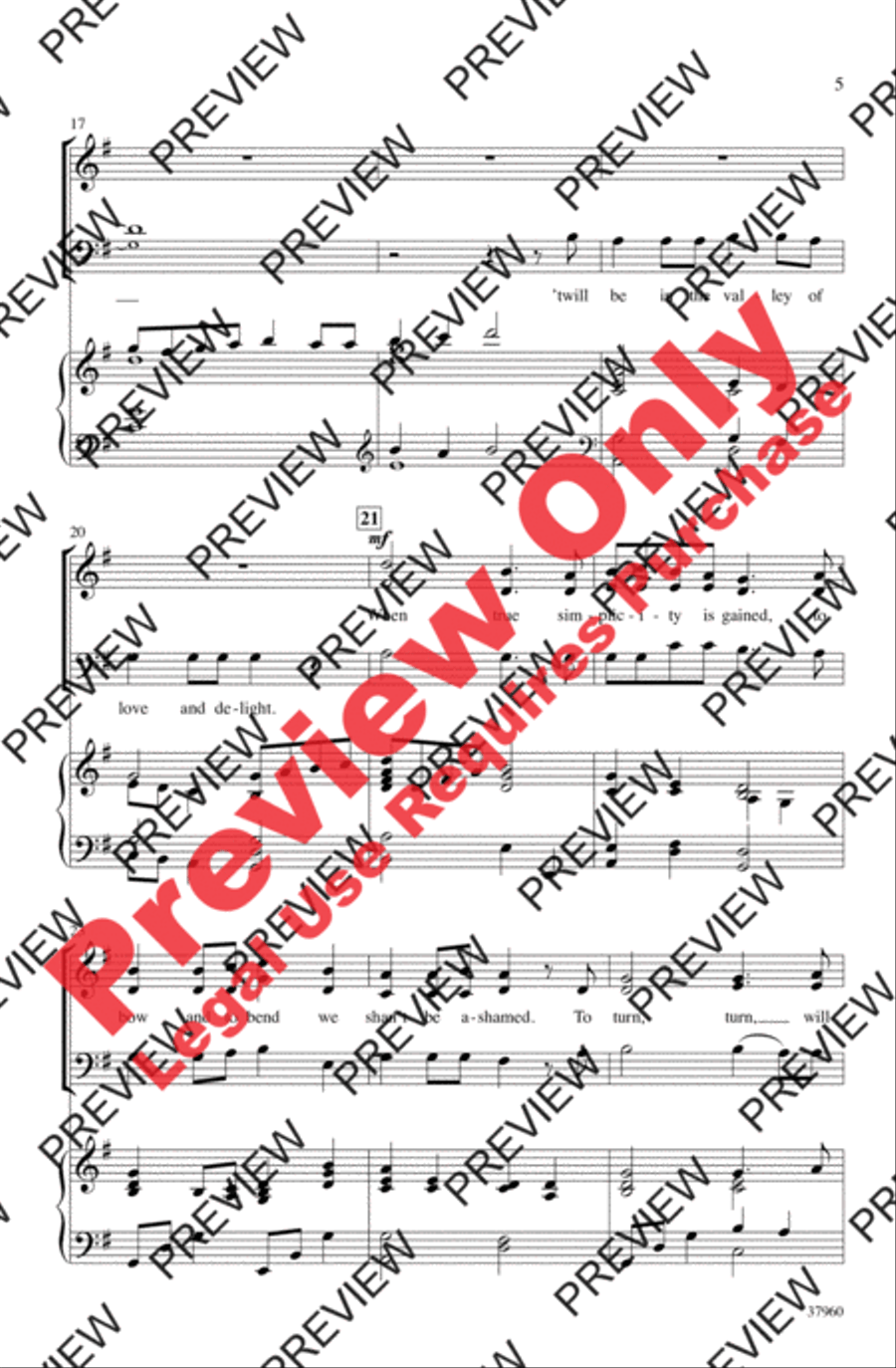 Simple Gifts 3-Part scores gallery preview page 4