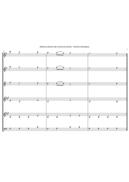 SPRING - FROM THE FOUR SEASONS - FLUTE & CLARINET ENSEMBLE - SCORE image number null