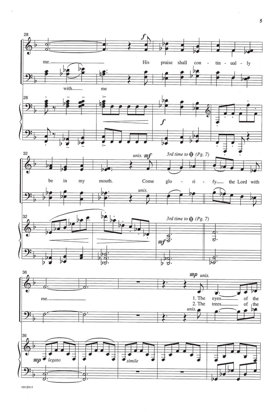 Come, Glorify the Lord (Digital Download) Choir scores gallery preview page 5
