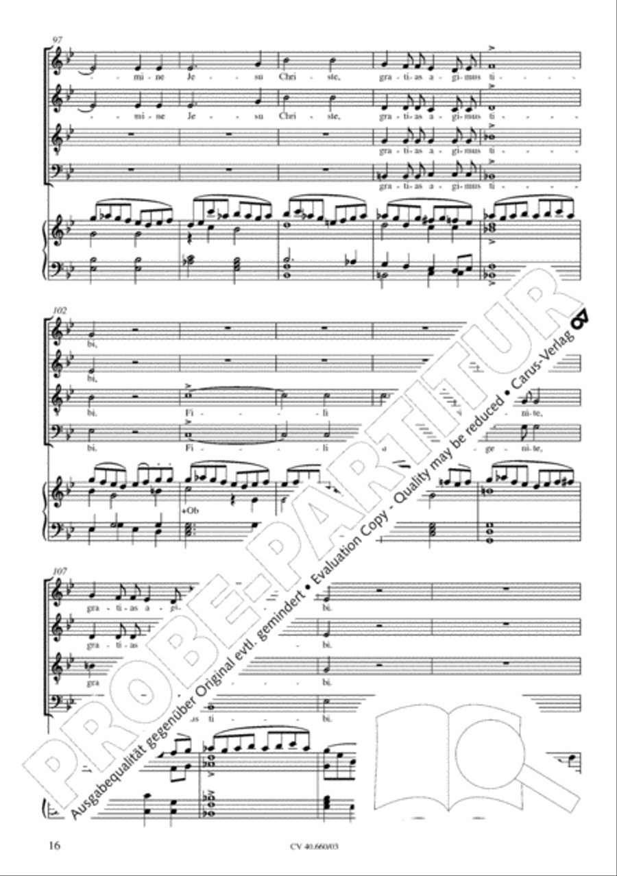 Mass in E flat major (Messe in Es) SATTB scores gallery preview page 17