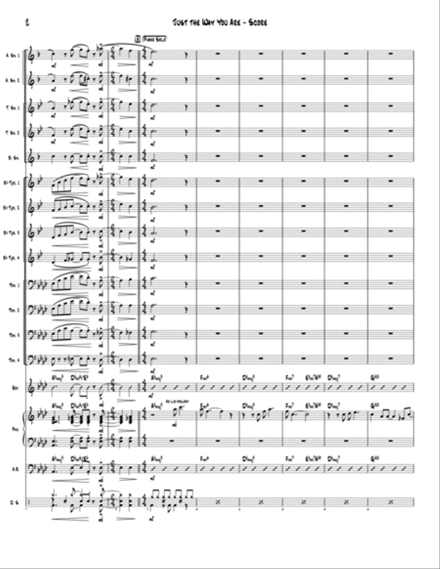 Just The Way You Are Jazz Ensemble scores gallery preview page 3