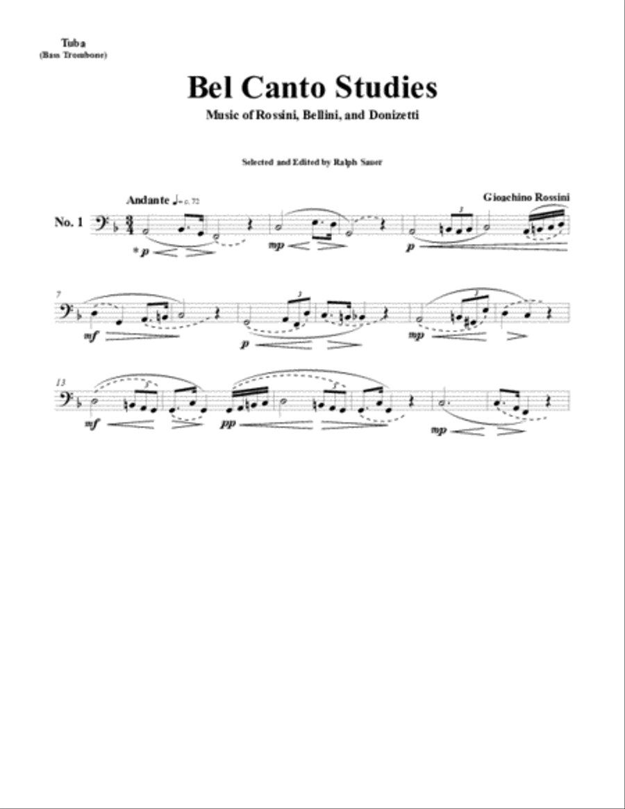 Bel canto 2025 studies tuba