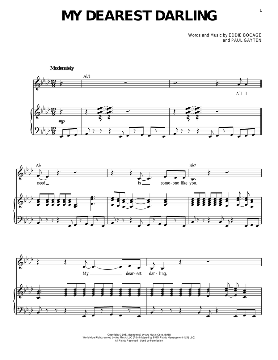My Dearest Darling Voice scores gallery preview page 1