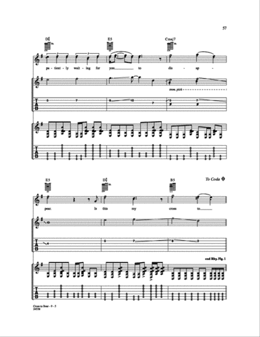 Cross to Bear Electric Guitar scores gallery preview page 5