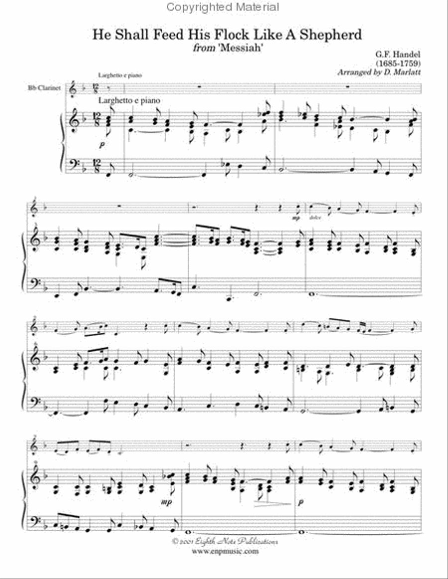 He Shall Feed His Flock (from Messiah) Small Ensemble scores gallery preview page 2