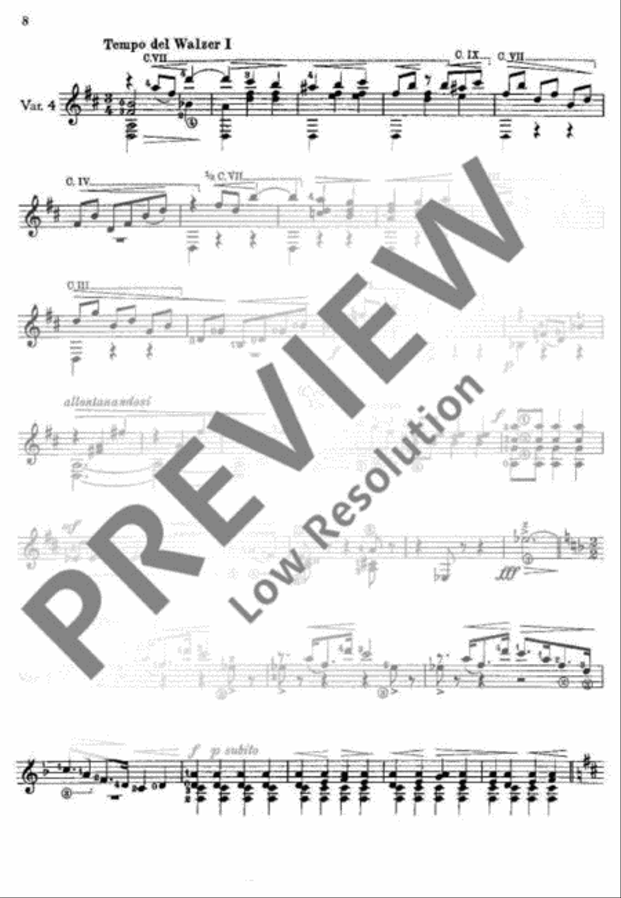 Variations à travers les siècles Classical Guitar scores gallery preview page 8