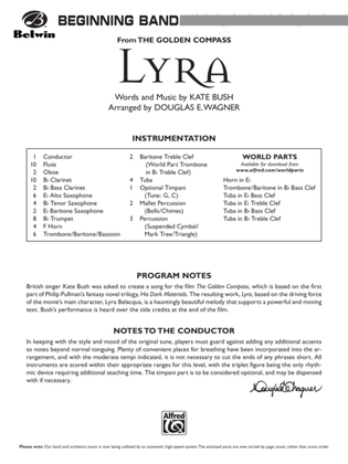Lyra (from The Golden Compass): Score