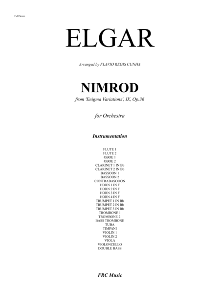 NIMROD from 'Enigma Variations', n. IX, Op. 36 (for Orchestra) image number null