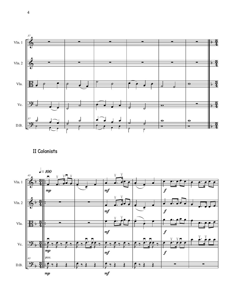 Early Americans String Orchestra scores gallery preview page 5