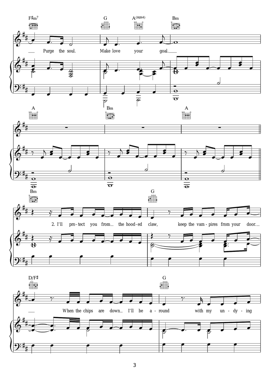 The Power Of Love Piano, Vocal, Guitar scores gallery preview page 3