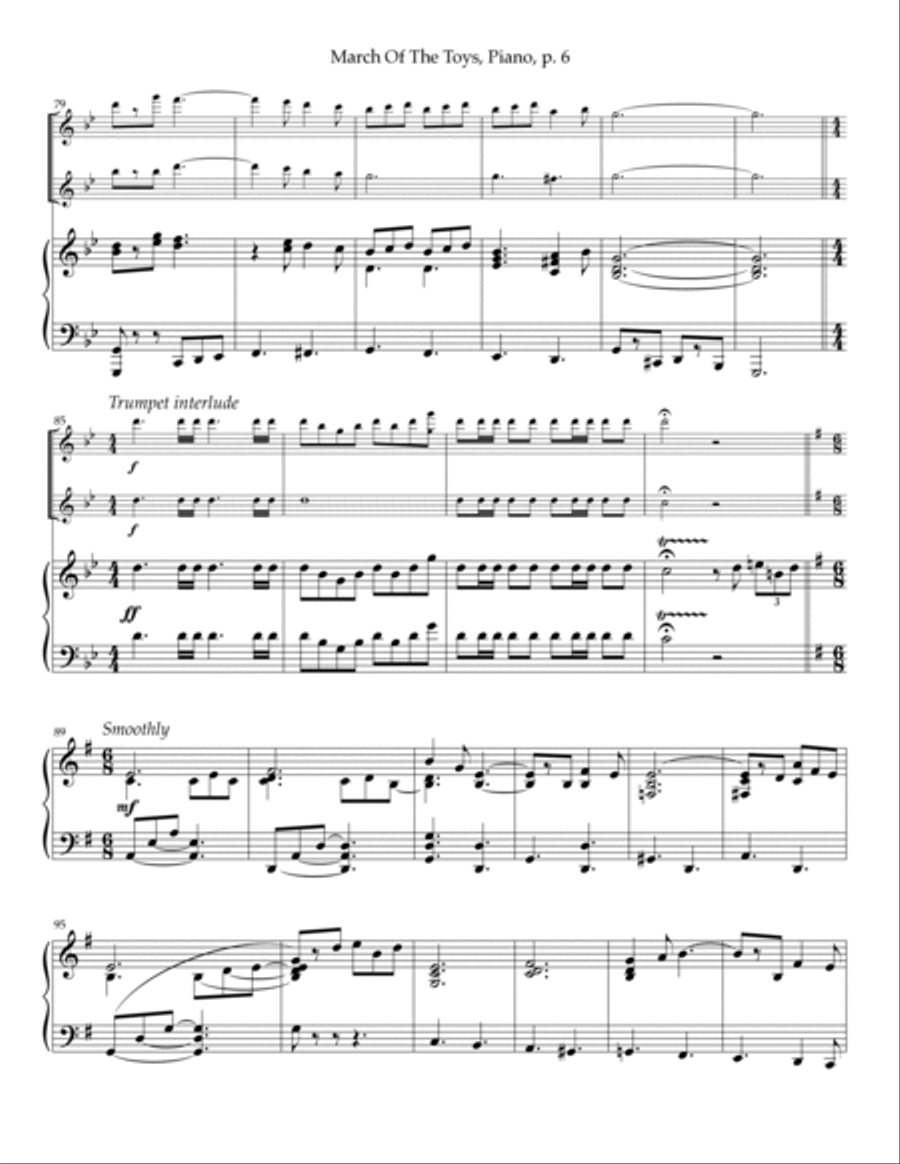 March Of The Toys Trumpet Duet scores gallery preview page 6