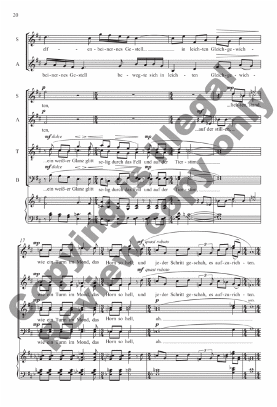 Selected Secular Choral Works of Julian Wachner 4-Part scores gallery preview page 34
