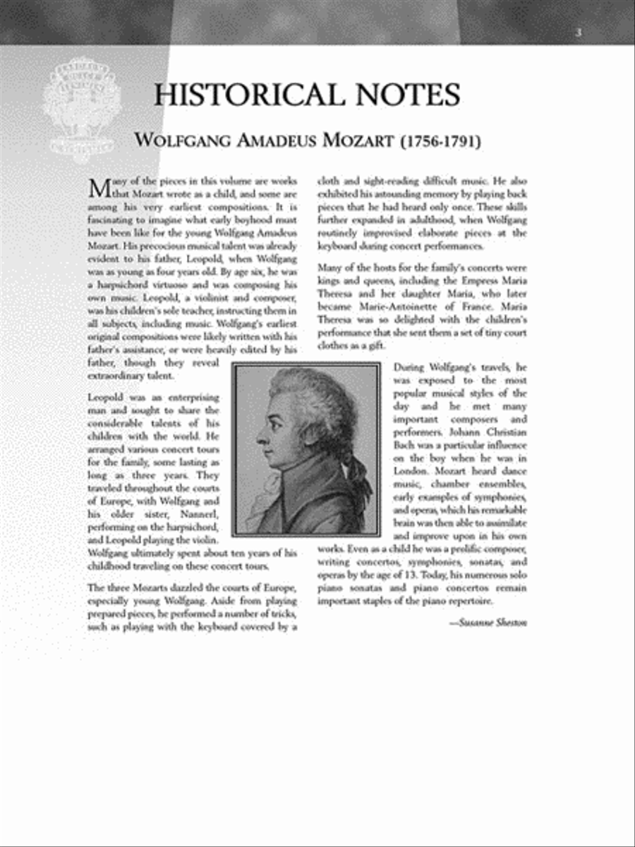 Mozart – 15 Intermediate Piano Pieces Piano Solo scores gallery preview page 4