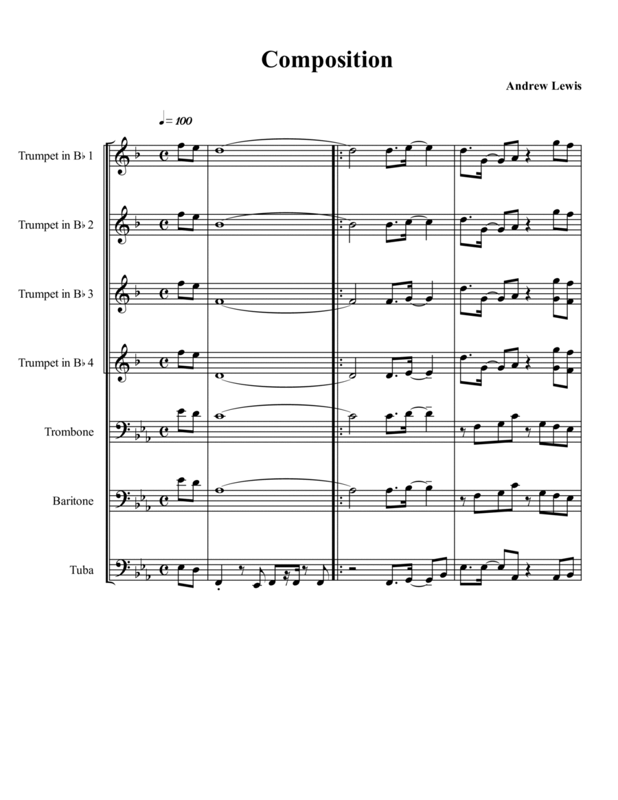 Composition Concert Band scores gallery preview page 1