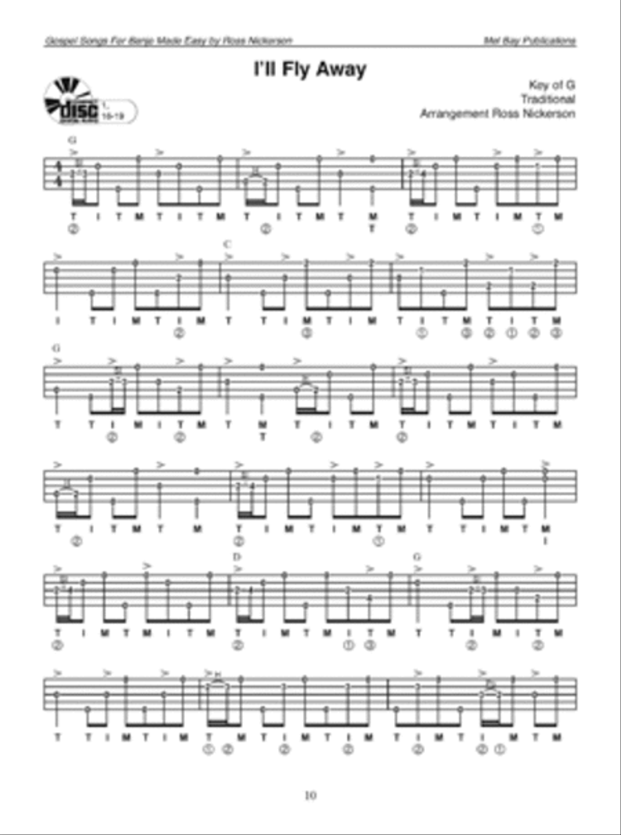 Gospel Songs for Banjo Made Easy 5-String Banjo scores gallery preview page 2