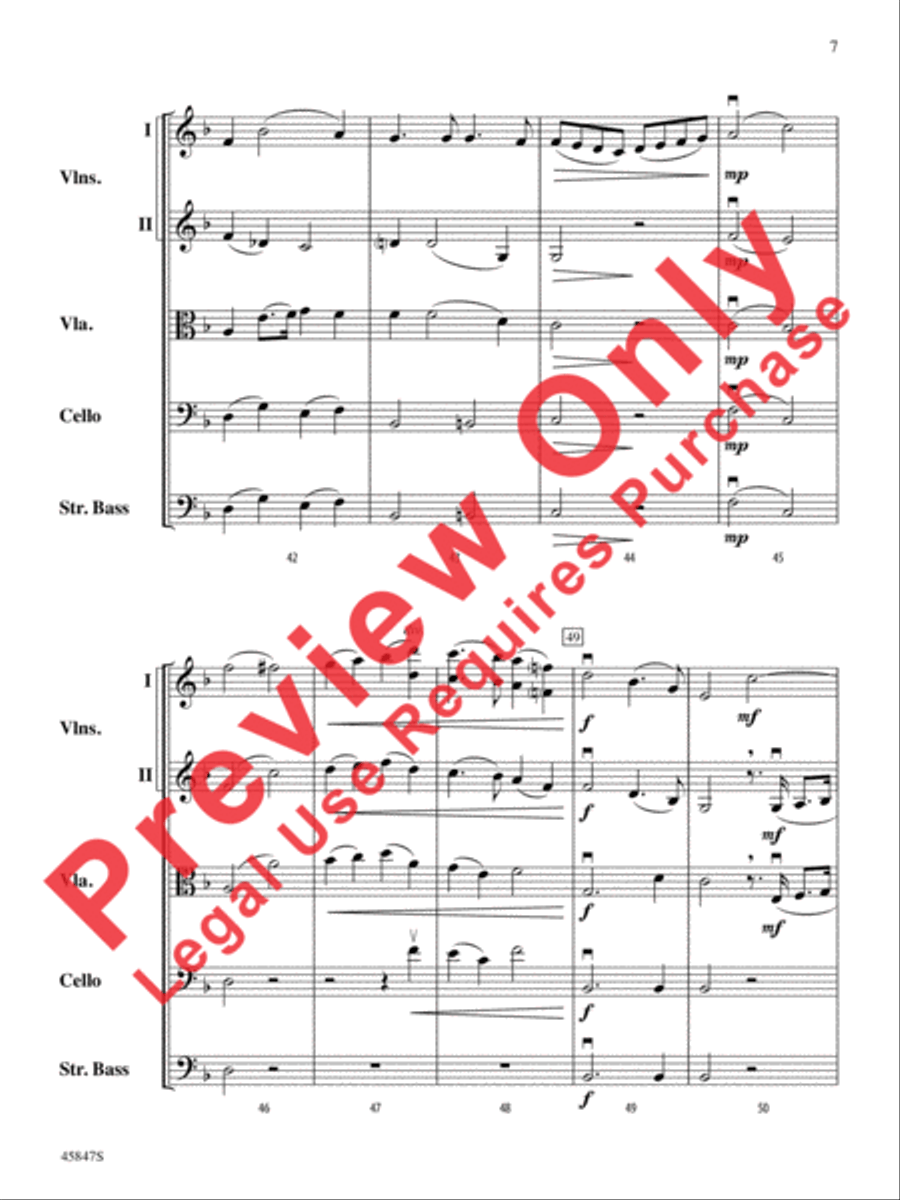 March of the Priests String Orchestra scores gallery preview page 7