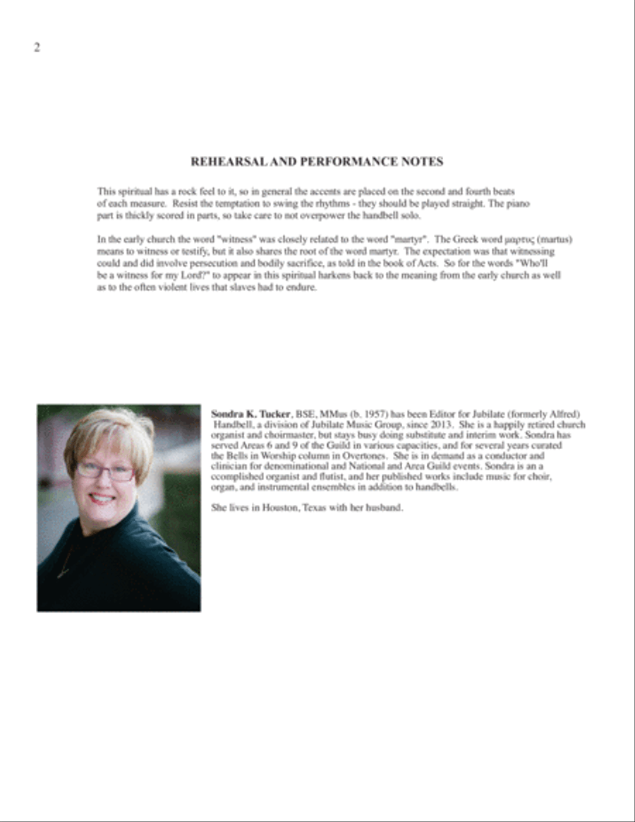 Who'll Be a Witness? Who'll Be a Witness? Piano Accompaniment scores gallery preview page 2
