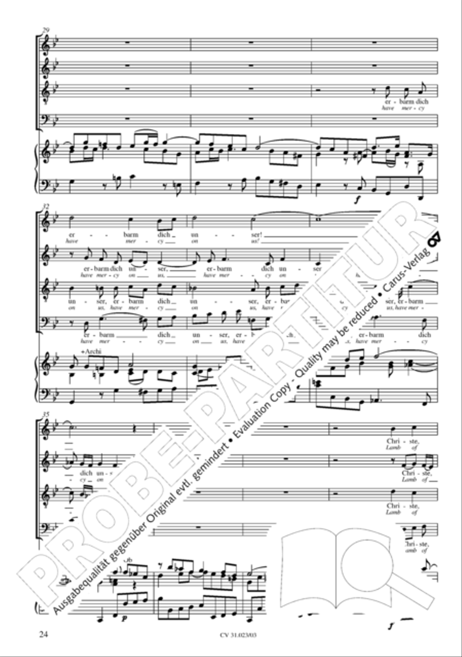 Thou very God and David's Son (3rd version) (Du wahrer Gott und Davids Sohn) 4-Part scores gallery preview page 25