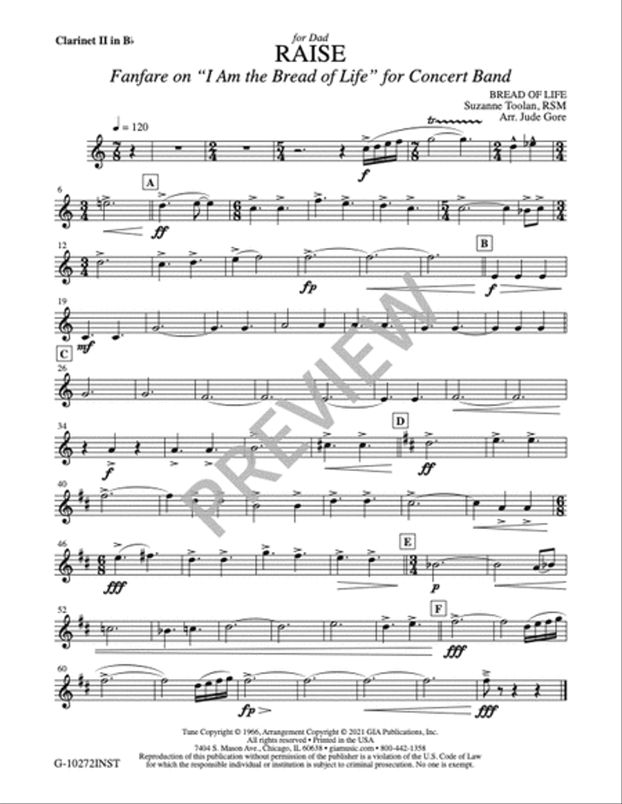 Raise - Full Score and Parts Set of Parts scores gallery preview page 20