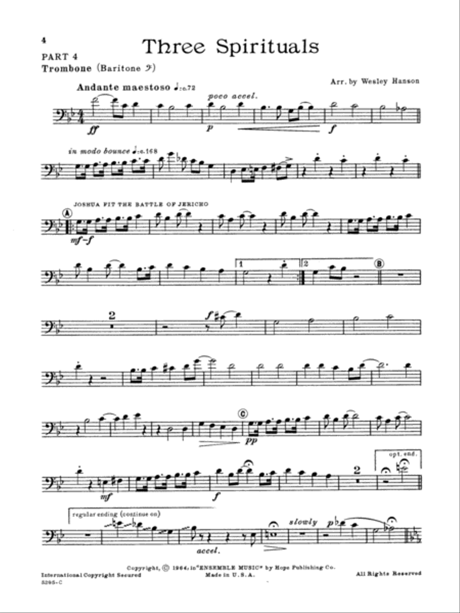 Ensemble Music for Church and School Baritone Horn scores gallery preview page 4