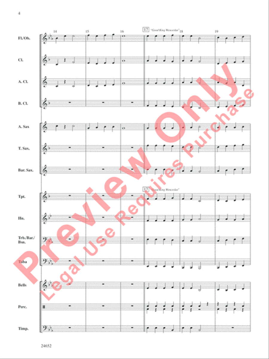 Winter Medley Winter Medley Concert Band scores gallery preview page 5