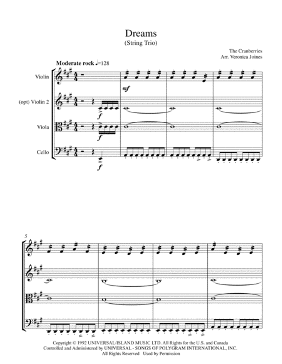 Dreams Dreams String Trio scores gallery preview page 2