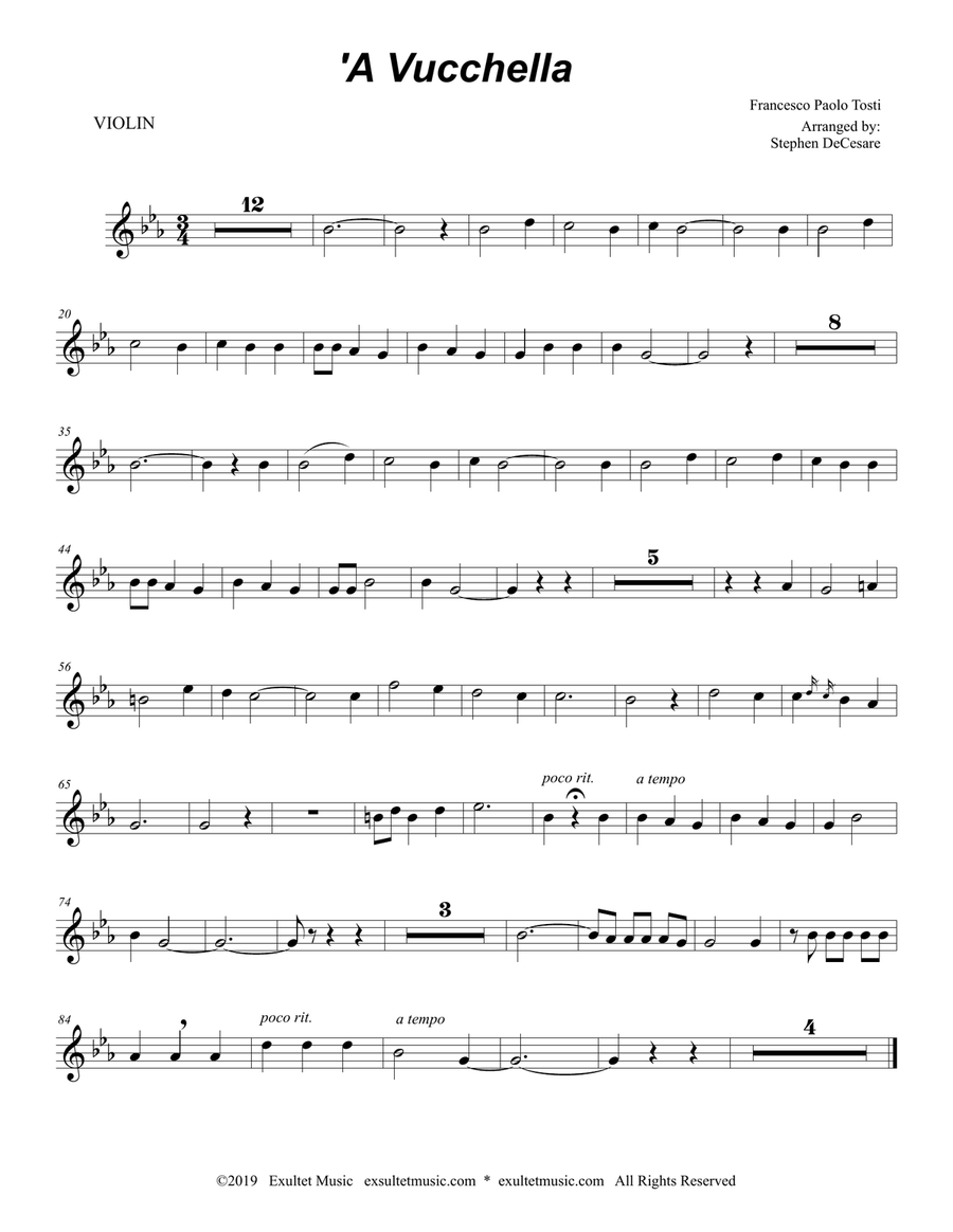 A Vucchella (Duet for Violin and Viola) String Duet scores gallery preview page 6