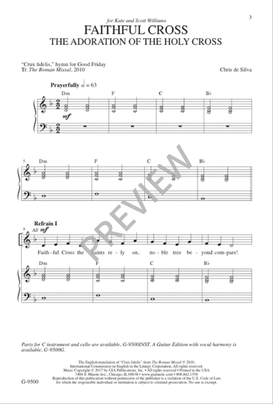 Faithful Cross Faithful Cross 3-Part scores gallery preview page 4