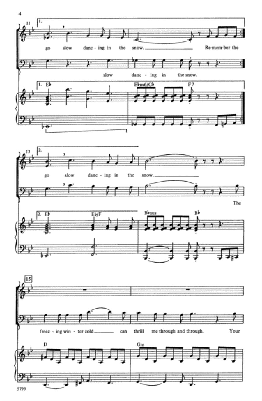 Slow Dancing in the Snow 3-Part scores gallery preview page 11