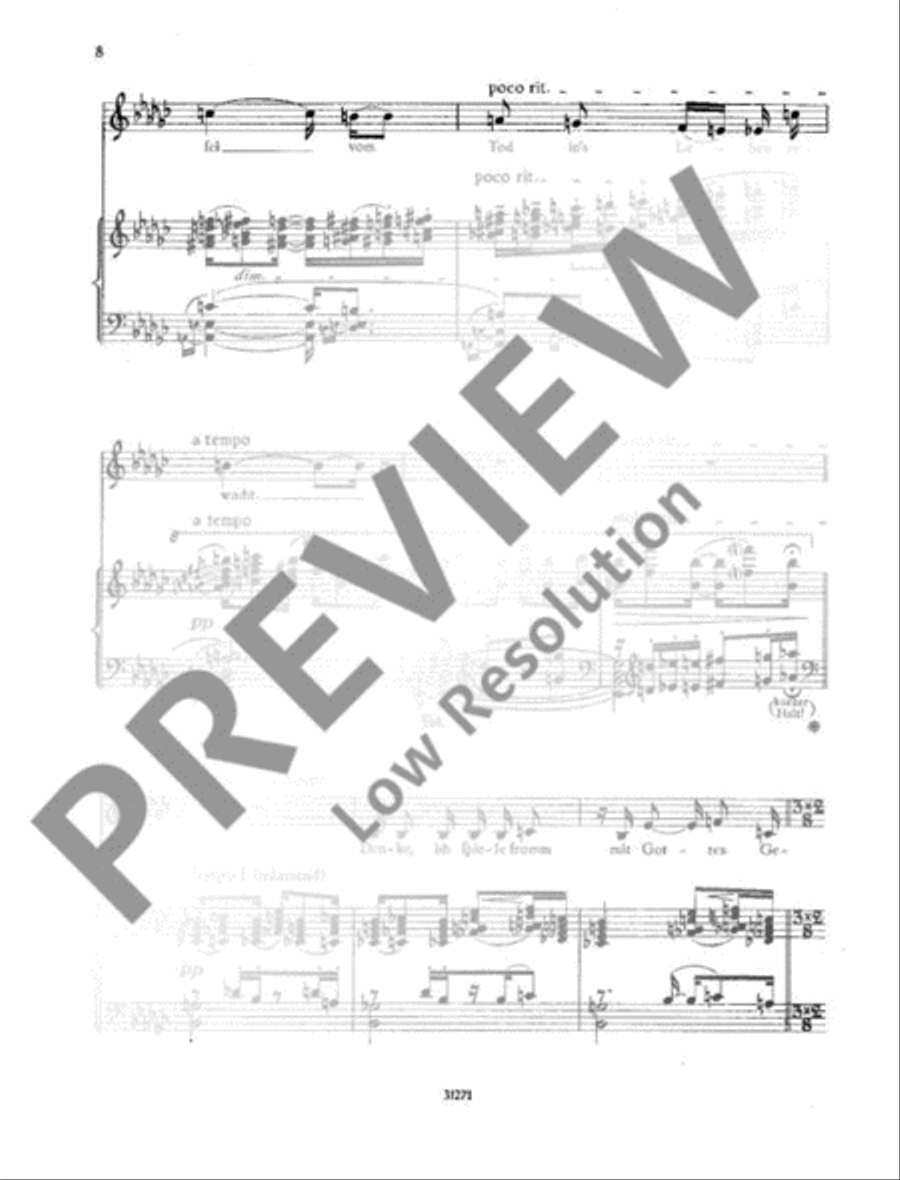 Drei Gesänge Drei Gesänge Medium Voice scores gallery preview page 9