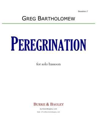 Book cover for Peregrination for Solo Bassoon