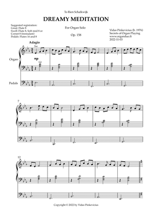 Dreamy Meditation, Op. 158 (Organ Solo) by Vidas Pinkevicius