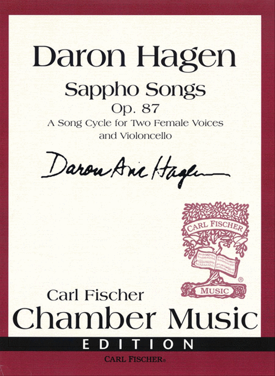 Sappho Songs Sappho Songs Alto Voice scores gallery preview page 1