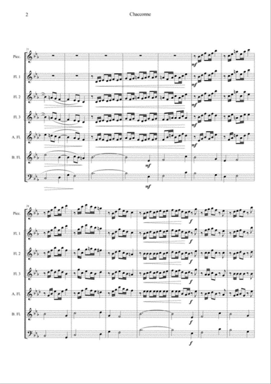 Chacconne from First suite Eb Woodwind Ensemble scores gallery preview page 2