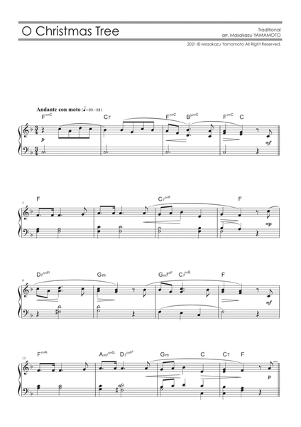 O Christmas Tree [Piano solo / beginner] image number null